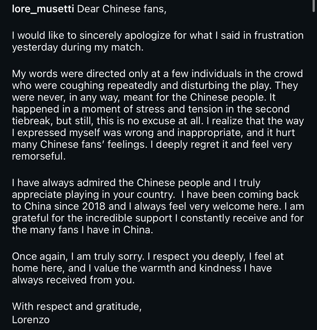 我始终珍视, 分钟咳嗽一, 比赛中歧视